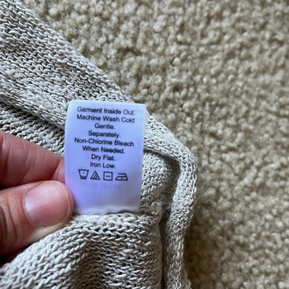 Coldwater Creek Women’s Linen Cotton V-Neck Coastal Sweater Tunic Plus Size 2X - Picture 13 of 13